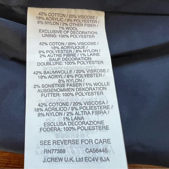 J. Crew Blue Brown Flecked Tweed Pencil Skirt Size 6 - Picture 14 of 16